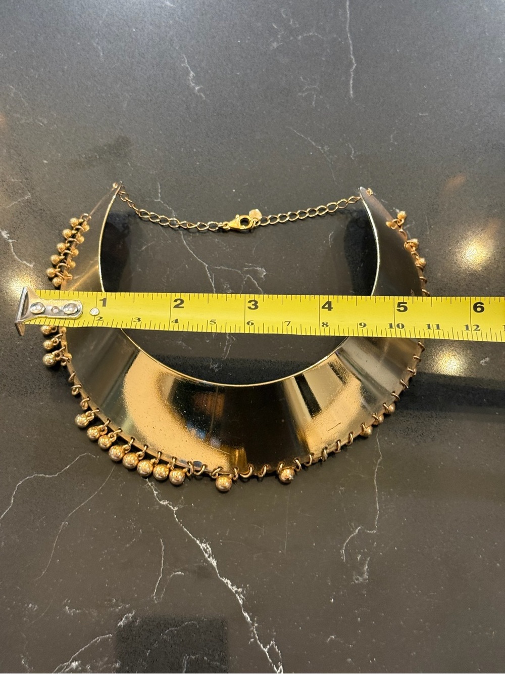 Gold Statement Collar Necklace - Women's Jewelry - Picture 8 of 8